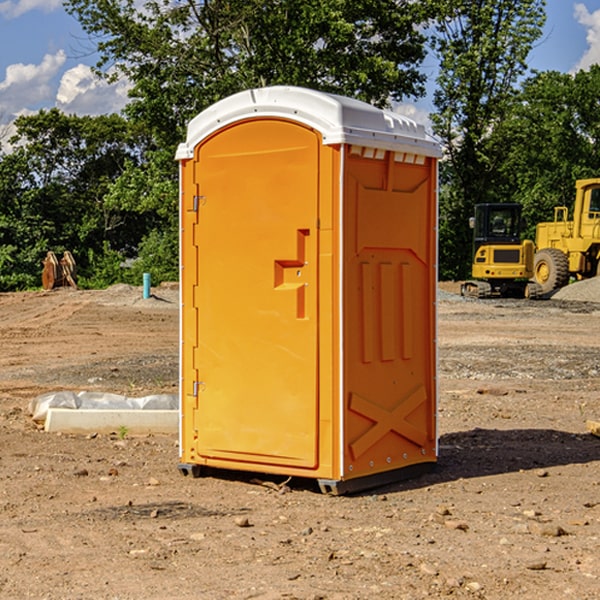 how often are the porta potties cleaned and serviced during a rental period in Crossnore